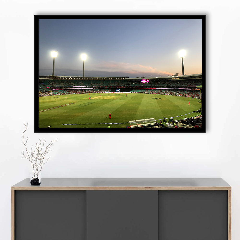 Sydney Cricket Ground Stadium, Stadium Canvas, Sport Art, Gift for him, Framed Art Print Wall Decor, Picture Framed