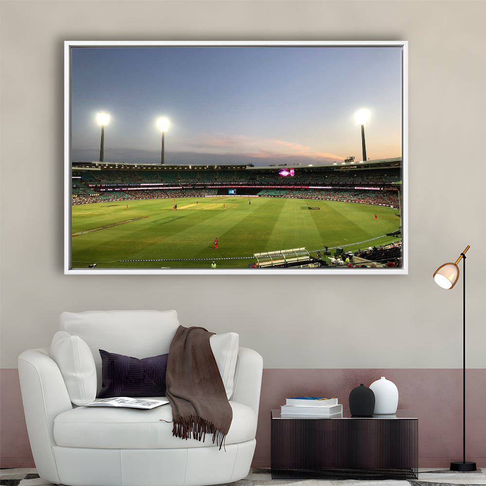 Sydney Cricket Ground Stadium, Stadium Canvas, Sport Art, Framed Canvas Print Wall Art, Floating Frame