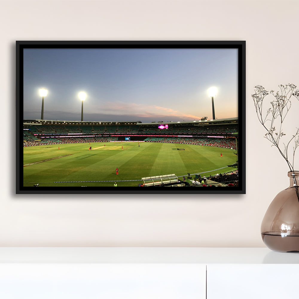 Sydney Cricket Ground Stadium, Stadium Canvas, Sport Art, Framed Canvas Print Wall Art, Floating Frame