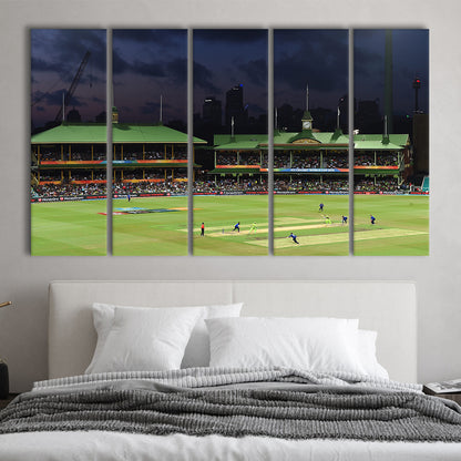 Sydney Cricket Ground in Australia, Stadium Canvas, Sport Art, 5 Panel B, Extra Large Canvas, Canvas Print Wall Art