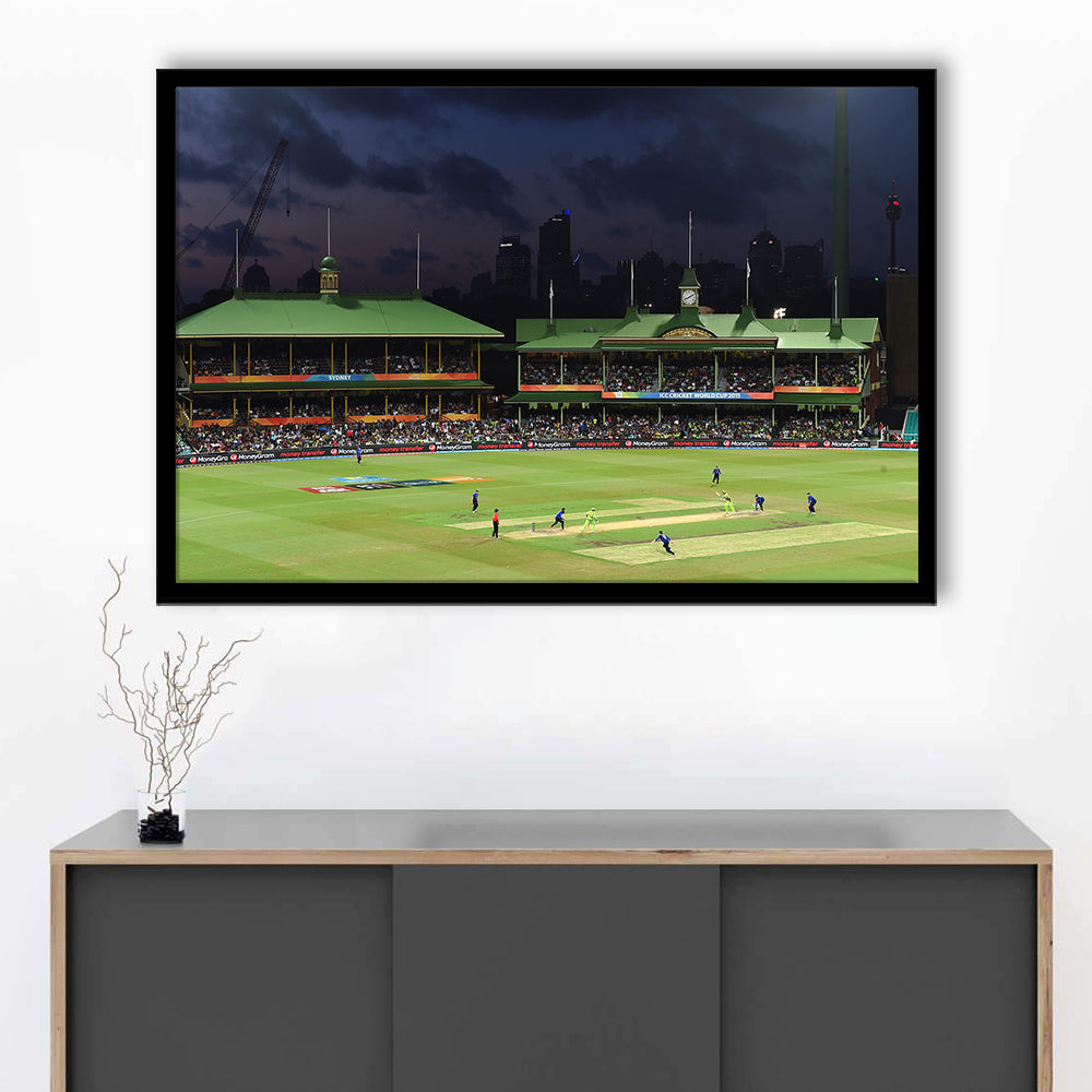 Sydney Cricket Ground in Australia, Stadium Canvas, Sport Art, Gift for him, Framed Art Print Wall Decor, Picture Framed