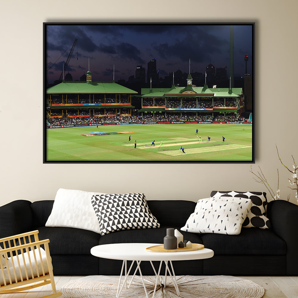Sydney Cricket Ground in Australia, Stadium Canvas, Sport Art, Framed Canvas Print Wall Art, Floating Frame