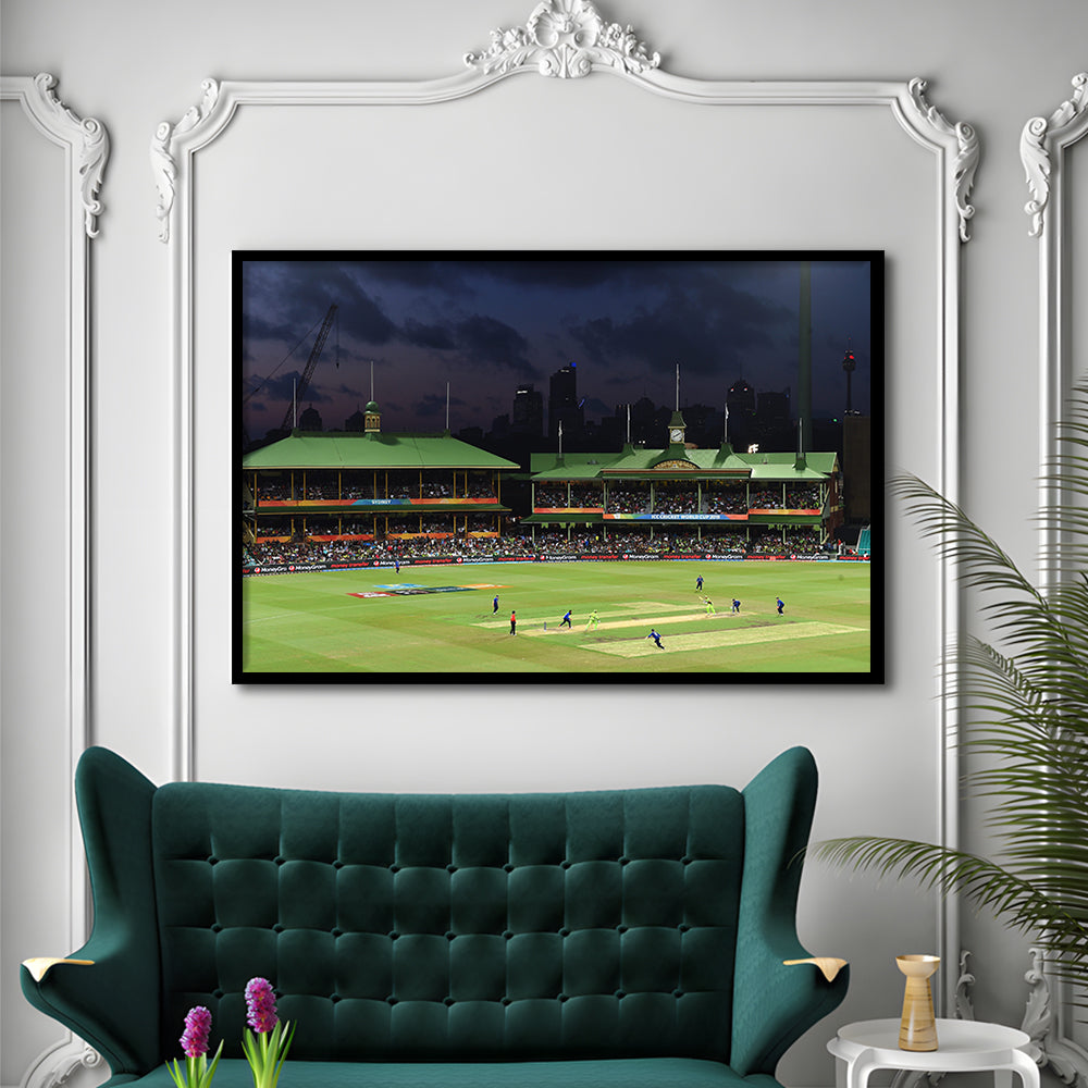 Sydney Cricket Ground in Australia, Stadium Canvas, Sport Art, Gift for him, Framed Art Print Wall Decor, Picture Framed