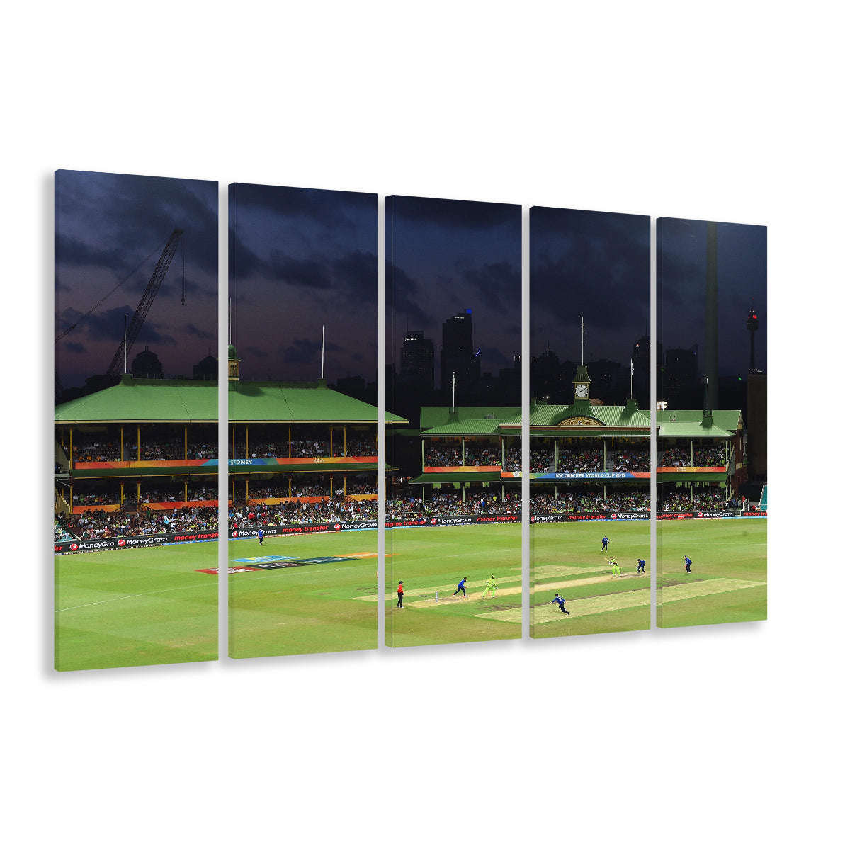 Sydney Cricket Ground in Australia, Stadium Canvas, Sport Art, 5 Panel B, Extra Large Canvas, Canvas Print Wall Art