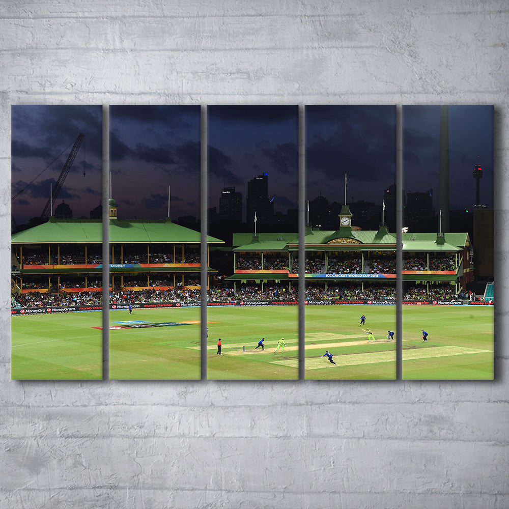 Sydney Cricket Ground in Australia, Stadium Canvas, Sport Art, 5 Panel B, Extra Large Canvas, Canvas Print Wall Art