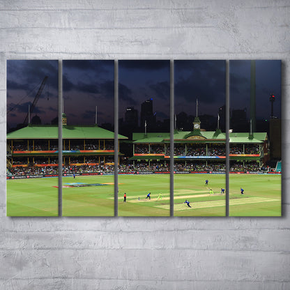 Sydney Cricket Ground in Australia, Stadium Canvas, Sport Art, 5 Panel B, Extra Large Canvas, Canvas Print Wall Art