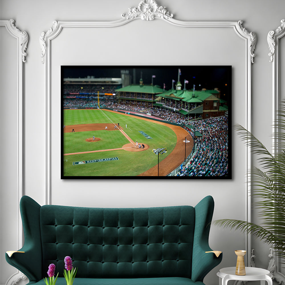 Sydney Cricket Ground in Moore Park, Stadium Canvas, Sport Art, Gift for him, Framed Art Print Wall Decor, Picture Framed