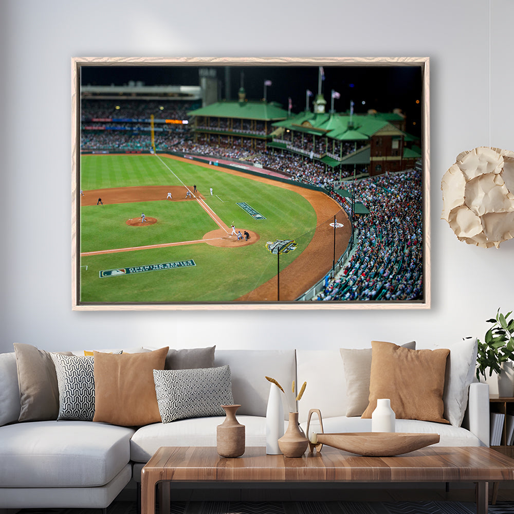 Sydney Cricket Ground in Moore Park, Stadium Canvas, Sport Art, Framed Canvas Print Wall Art, Floating Frame