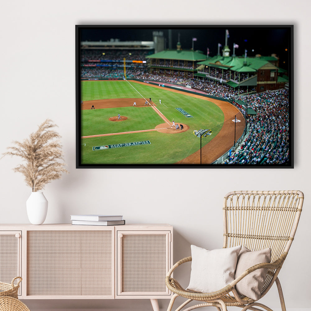 Sydney Cricket Ground in Moore Park, Stadium Canvas, Sport Art, Framed Canvas Print Wall Art, Floating Frame