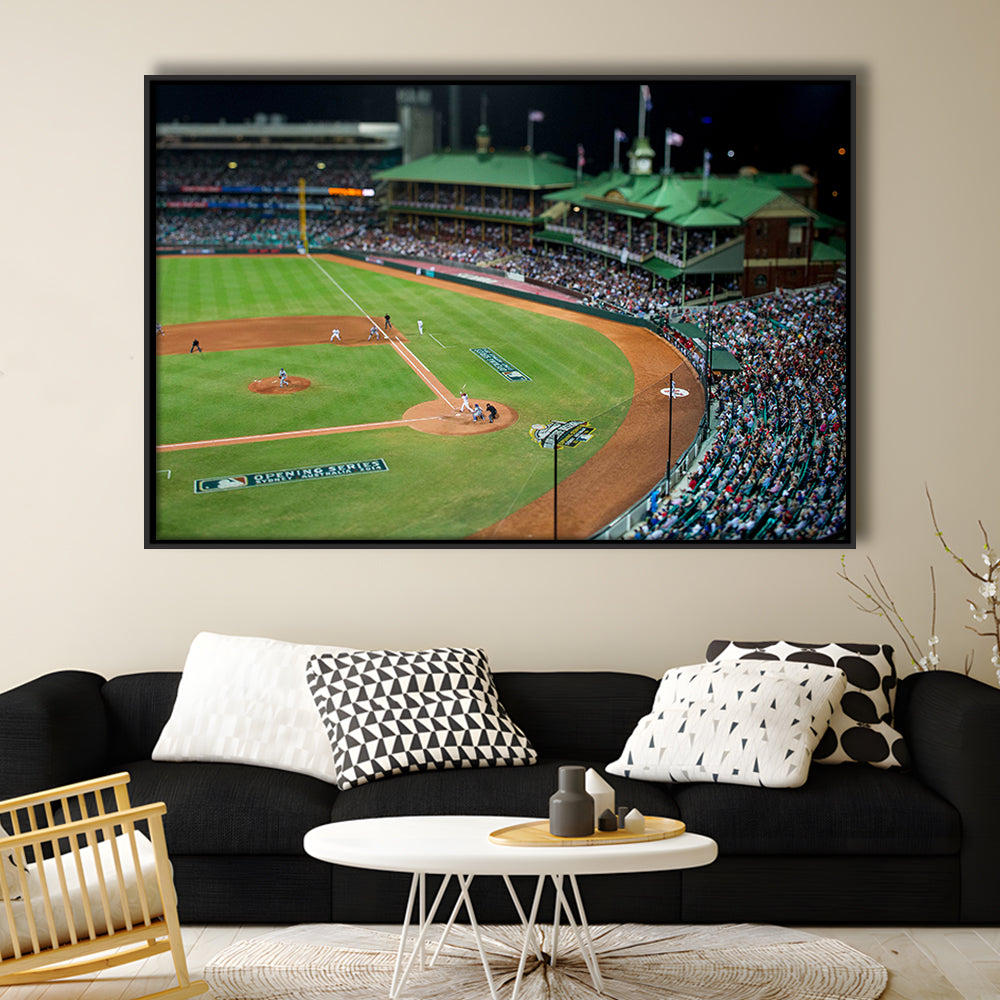 Sydney Cricket Ground in Moore Park, Stadium Canvas, Sport Art, Framed Canvas Print Wall Art, Floating Frame