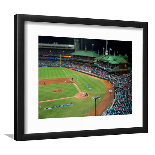 Sydney Cricket Ground in Moore Park, Stadium Canvas, Sport Art, Gift for him, White Border Framed Art Print Wall Decor