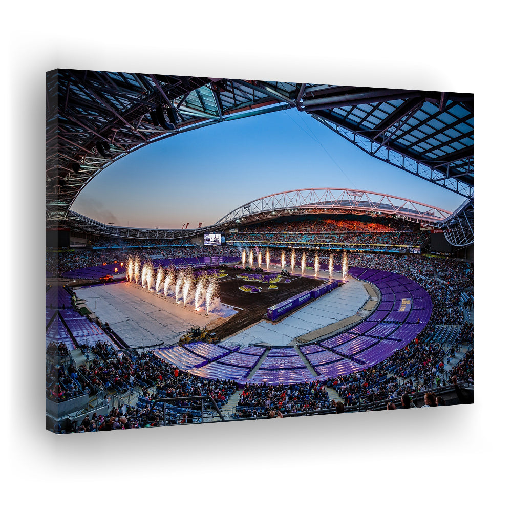 Sydney's Anz Stadium, Stadium Canvas, Sport Art, Gift for him, Man Cave Decor, Art Print, Canvas Print Wall Art
