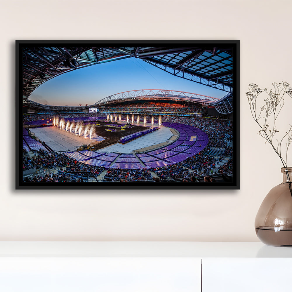 Sydney's Anz Stadium, Stadium Canvas, Sport Art, Framed Canvas Print Wall Art, Floating Frame