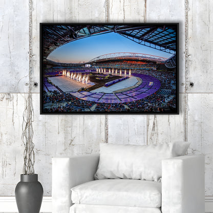Sydney's Anz Stadium, Stadium Canvas, Sport Art, Framed Canvas Print Wall Art, Floating Frame