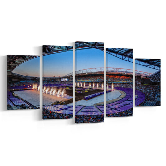 Sydney's Anz Stadium, Stadium Canvas, Sport Art, Gift for him, 5 Panel, Large Canvas, Canvas Print Wall Art