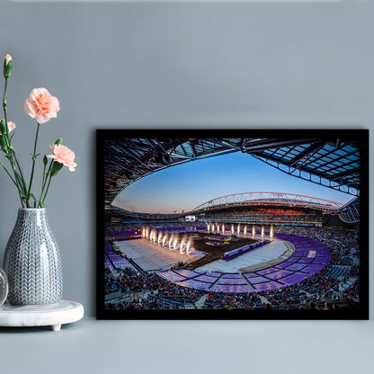 Sydney's Anz Stadium, Stadium Canvas, Sport Art, Gift for him, Framed Art Print Wall Decor, Picture Framed