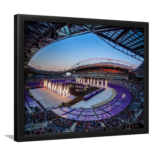 Sydney's Anz Stadium, Stadium Canvas, Sport Art, Gift for him, Framed Art Print Wall Decor, Picture Framed