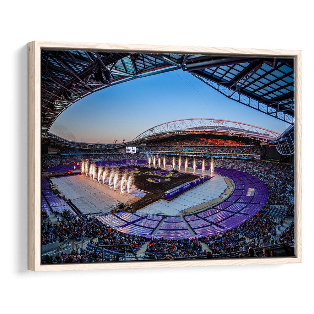 Sydney's Anz Stadium, Stadium Canvas, Sport Art, Framed Canvas Print Wall Art, Floating Frame
