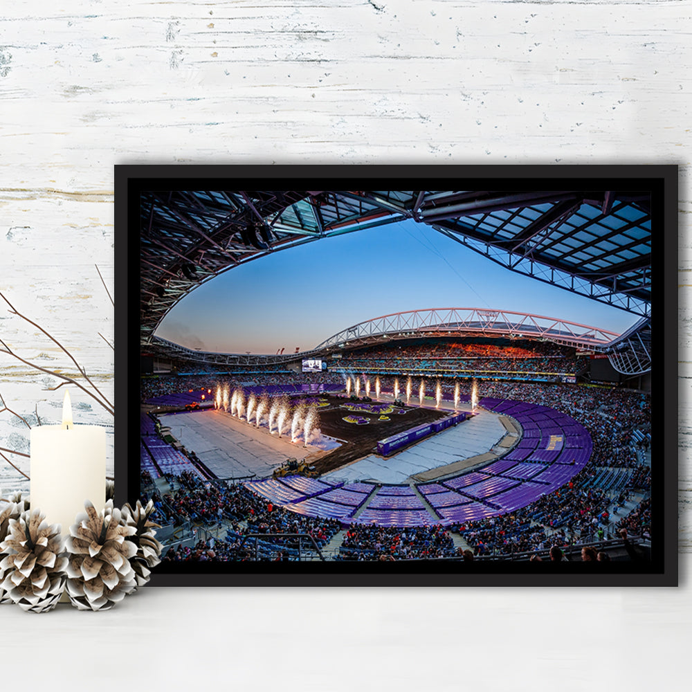 Sydney's Anz Stadium, Stadium Canvas, Sport Art, Framed Canvas Print Wall Art, Floating Frame