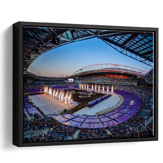 Sydney's Anz Stadium, Stadium Canvas, Sport Art, Framed Canvas Print Wall Art, Floating Frame