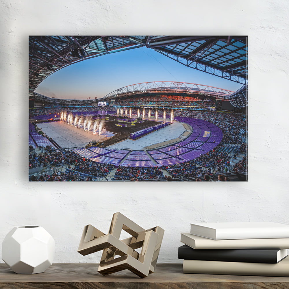 Sydney's Anz Stadium, Stadium Canvas, Sport Art, Gift for him, Man Cave Decor, Art Print, Canvas Print Wall Art