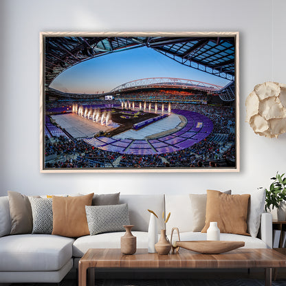 Sydney's Anz Stadium, Stadium Canvas, Sport Art, Framed Canvas Print Wall Art, Floating Frame