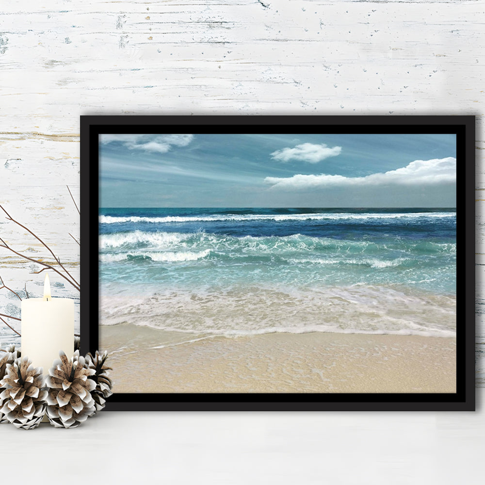 Symphony Of The Sea Wall Art, Framed Cavas Print, Floating Frame