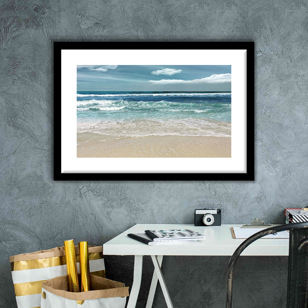 Symphony Of The Sea Wall Art, Framed Art Print White Border, Framed Picture