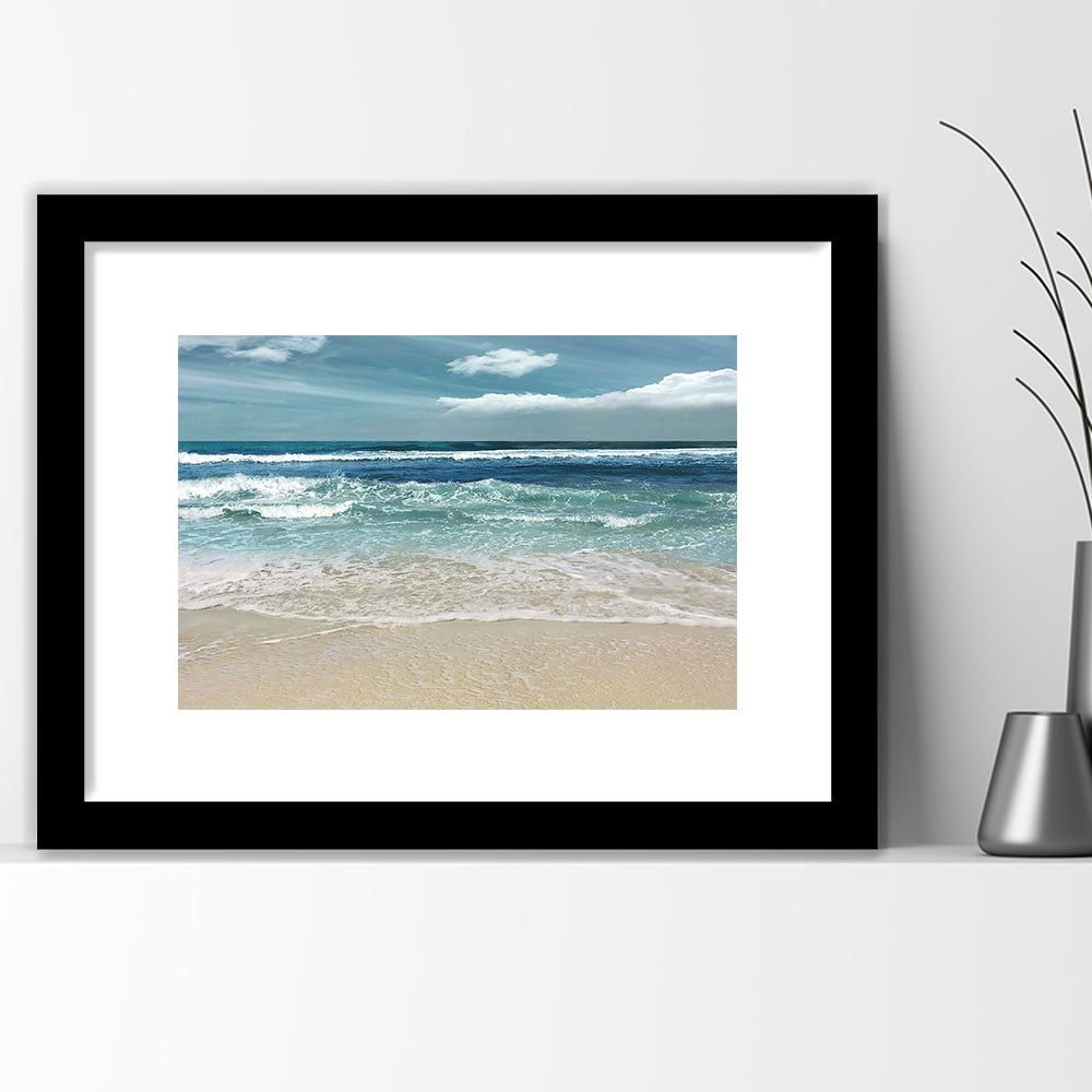 Symphony Of The Sea Wall Art, Framed Art Print White Border, Framed Picture