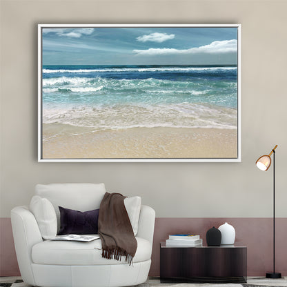 Symphony Of The Sea Wall Art, Framed Cavas Print, Floating Frame
