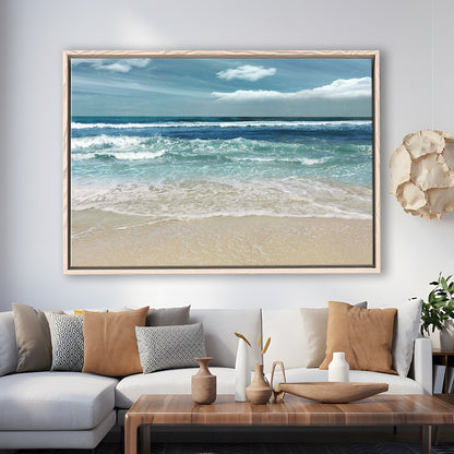 Symphony Of The Sea Wall Art, Framed Cavas Print, Floating Frame