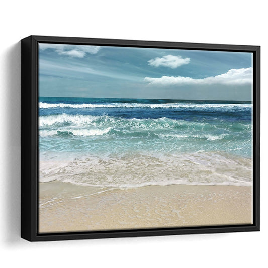 Symphony Of The Sea Wall Art, Framed Cavas Print, Floating Frame