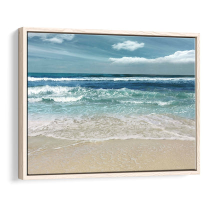 Symphony Of The Sea Wall Art, Framed Cavas Print, Floating Frame