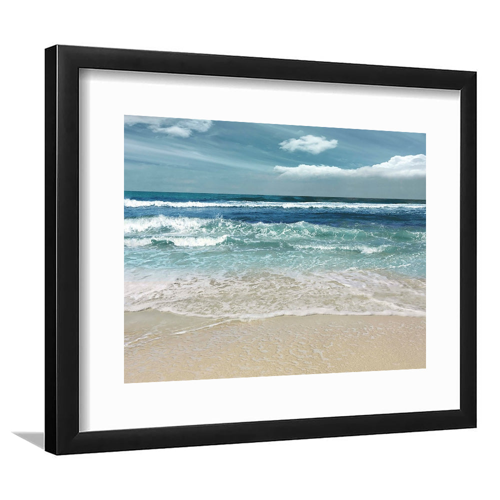 Symphony Of The Sea Wall Art, Framed Art Print White Border, Framed Picture