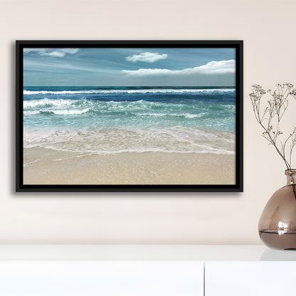 Symphony Of The Sea Wall Art, Framed Cavas Print, Floating Frame