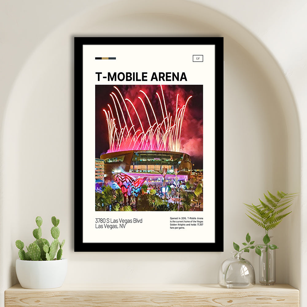 T-Mobile Arena Print, Vegas Golden Knights Stadium Art, Gifts for him, Sport Art, Framed Art Print Wall Decor