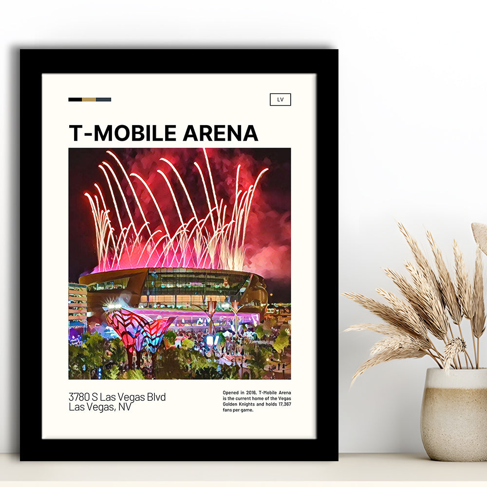 T-Mobile Arena Print, Vegas Golden Knights Stadium Art, Gifts for him, Sport Art, Framed Art Print Wall Decor