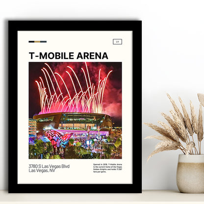 T-Mobile Arena Print, Vegas Golden Knights Stadium Art, Gifts for him, Sport Art, Framed Art Print Wall Decor