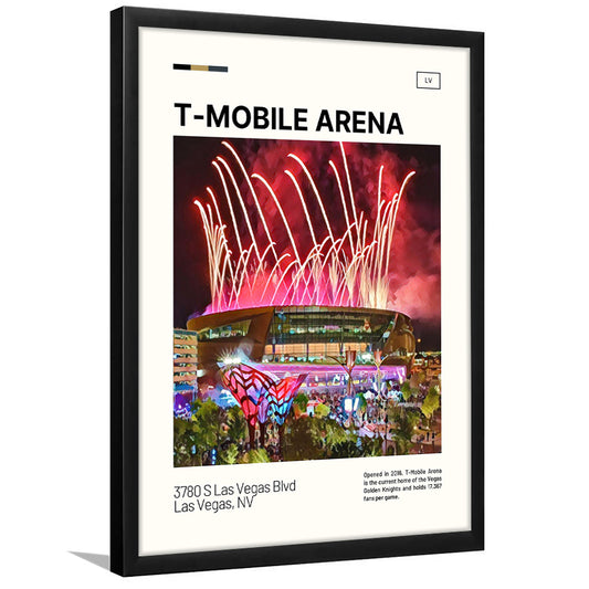 T-Mobile Arena Print, Vegas Golden Knights Stadium Art, Gifts for him, Sport Art, Framed Art Print Wall Decor