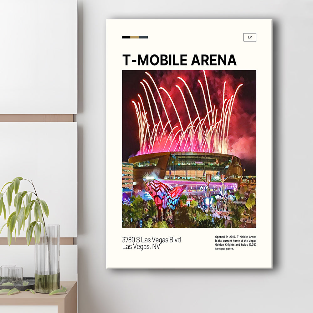 T-Mobile Arena Print, Vegas Golden Knights Stadium Canvas Art, Fan Gifts, Sport Art, Canvas Print Wall Art