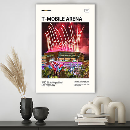 T-Mobile Arena Print, Vegas Golden Knights Stadium Canvas Art, Fan Gifts, Sport Art, Canvas Print Wall Art