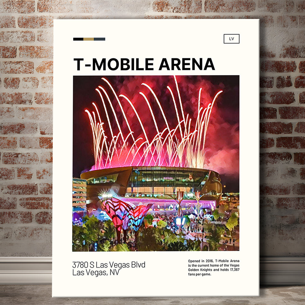 T-Mobile Arena Print, Vegas Golden Knights Stadium Canvas Art, Fan Gifts, Sport Art, Canvas Print Wall Art