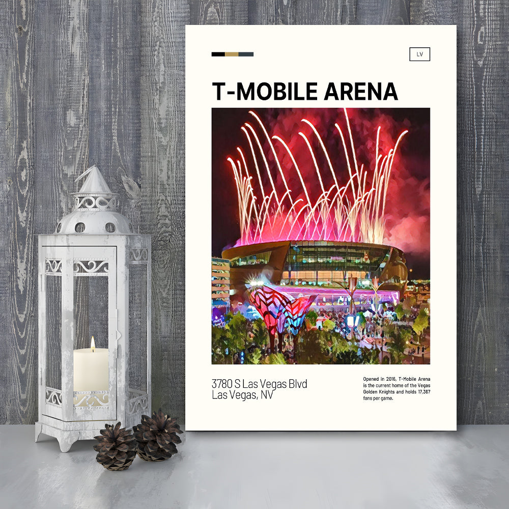 T-Mobile Arena Print, Vegas Golden Knights Stadium Canvas Art, Fan Gifts, Sport Art, Canvas Print Wall Art