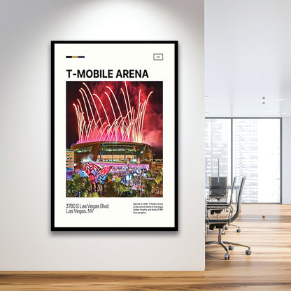 T-Mobile Arena Print, Vegas Golden Knights Stadium Art, Gifts for him, Sport Art, Framed Art Print Wall Decor