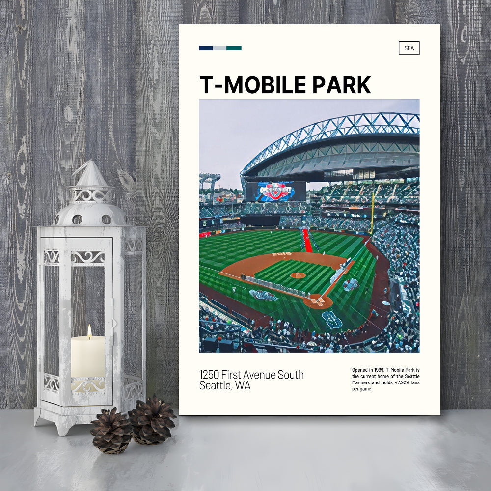 T-Mobile Park Print, Seattle Mariners Stadium Canvas Art, Fan Gifts, Sport Art, Canvas Print Wall Art