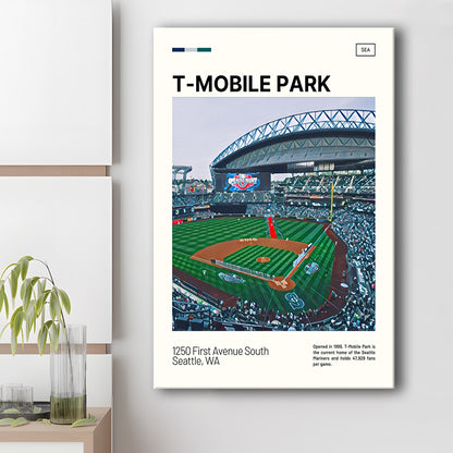 T-Mobile Park Print, Seattle Mariners Stadium Canvas Art, Fan Gifts, Sport Art, Canvas Print Wall Art