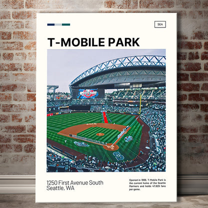 T-Mobile Park Print, Seattle Mariners Stadium Canvas Art, Fan Gifts, Sport Art, Canvas Print Wall Art