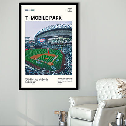 T-Mobile Park Print, Seattle Mariners Stadium Art, Gifts for him, Sport Art, Framed Art Print Wall Decor