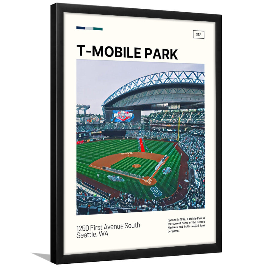 T-Mobile Park Print, Seattle Mariners Stadium Art, Gifts for him, Sport Art, Framed Art Print Wall Decor