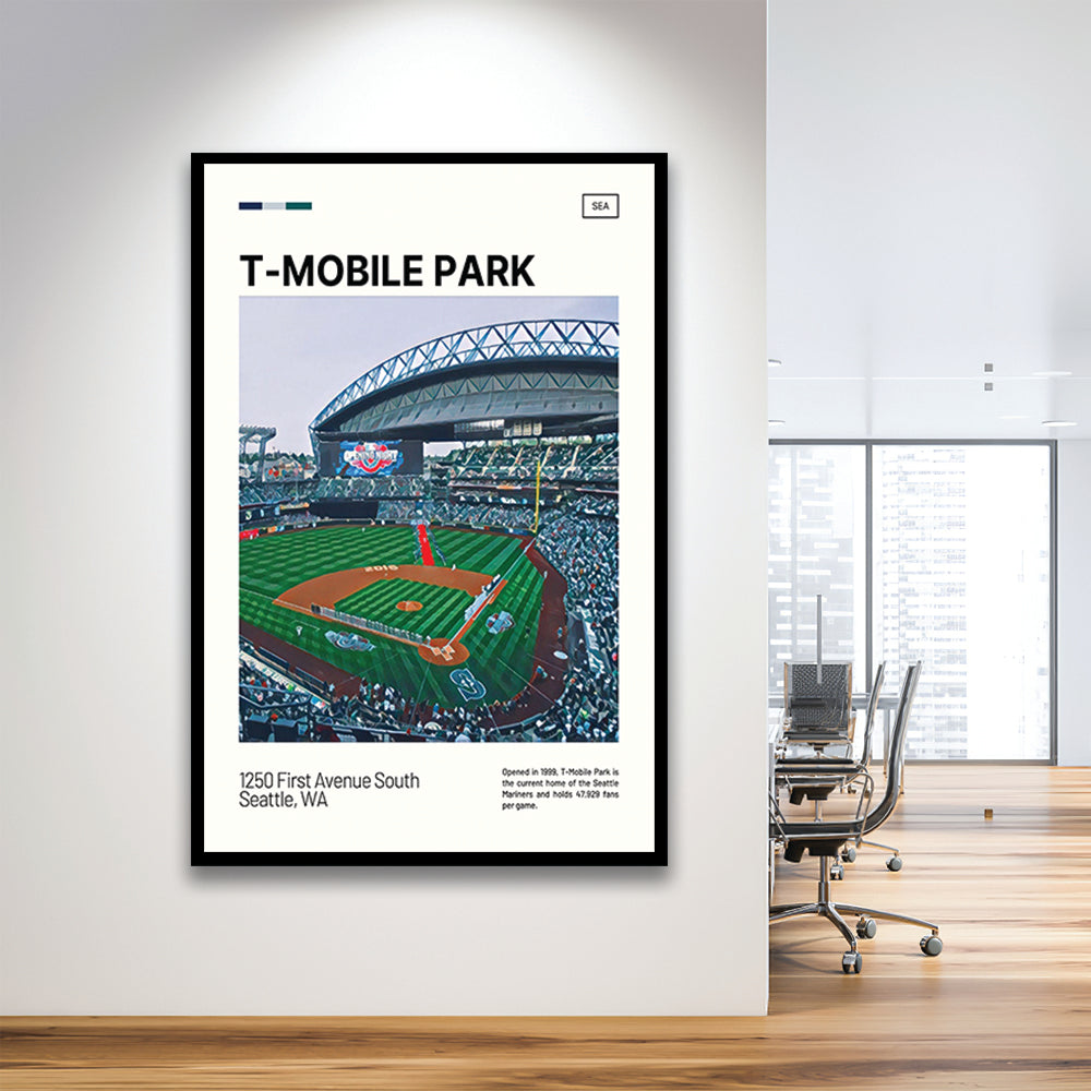 T-Mobile Park Print, Seattle Mariners Stadium Art, Gifts for him, Sport Art, Framed Art Print Wall Decor